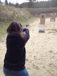 Myl shooting a gun